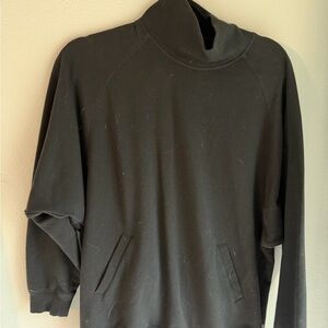 Eddie Bauer Black High-Collar Pullover – Cozy Minimal Layer (Women’s S)